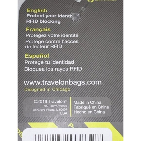 NWT TRAVELON Safe ID Wallet-RFID Blocking-Protects Your Identity Black Zip Aroun - Picture 15 of 15